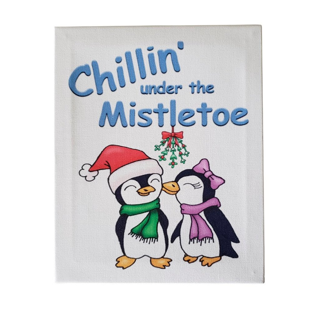 🐧 Stella Saksa Chillin' Penguins Holiday Canvas Print